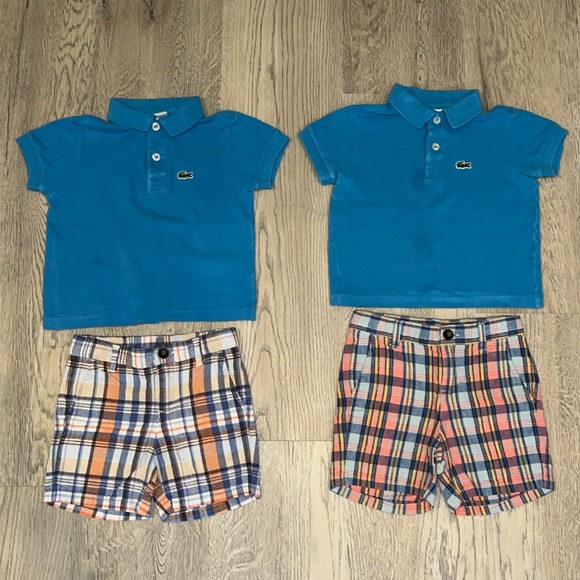 Lacoste Janie and Jack 3T shirt and shorts bundle